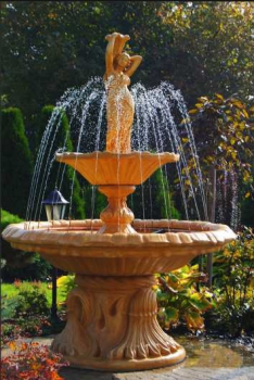 Springbrunnen Garten Teich Brunnen 215cm Steinbrunnen Gartenbrunnen Fontaine Neu